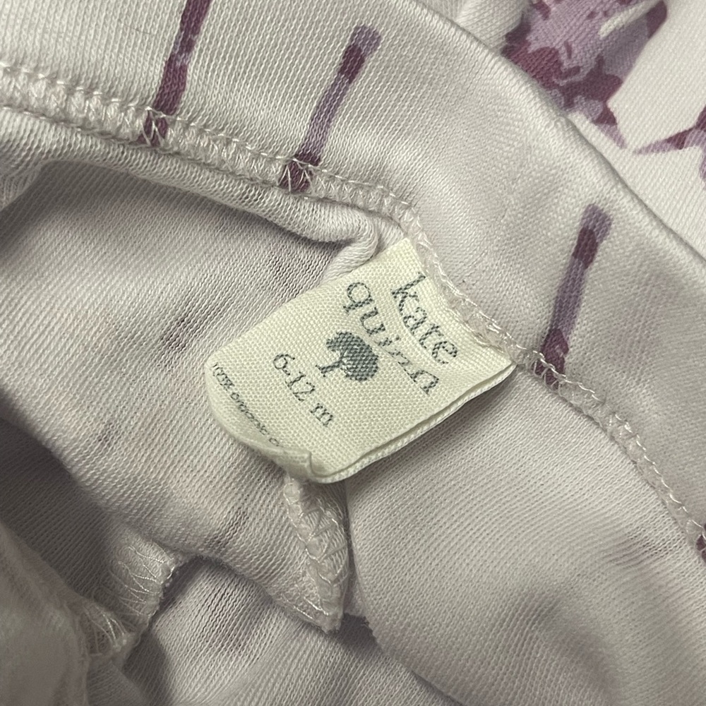 Kate Quinn 100% Cotton Ruffle Butt Leggings 6–12M | Purple Tie Dye Unicorn | EUC - Picture 4 of 4